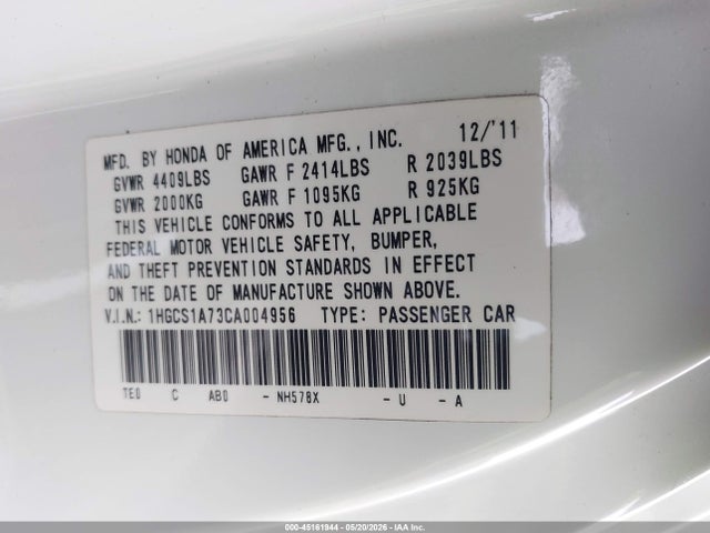 صورة 9 لـ 2012 Honda ACCORD 2.4 EX