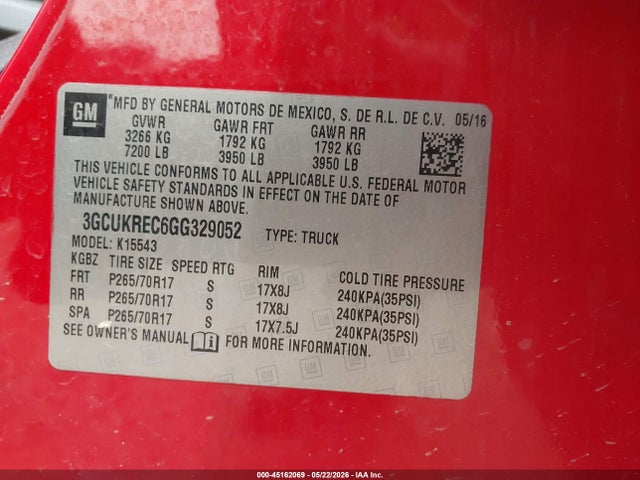 صورة 9 لـ 2016 Chevrolet SILVERADO 1500 1LT