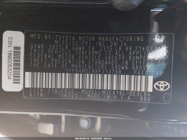 صورة 9 لـ 2024 Toyota COROLLA LE