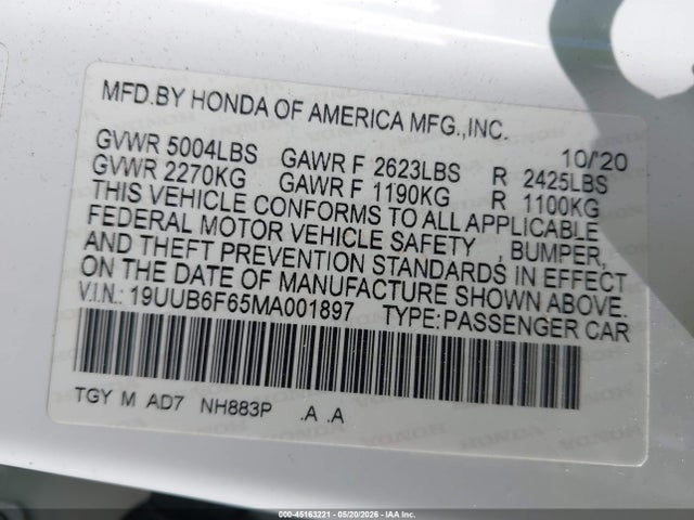 2021 Acura TLX ADVANCE PACKAGE 照片 9