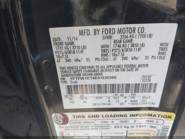 صورة 9 لـ 2014 FORD F-150 XLT