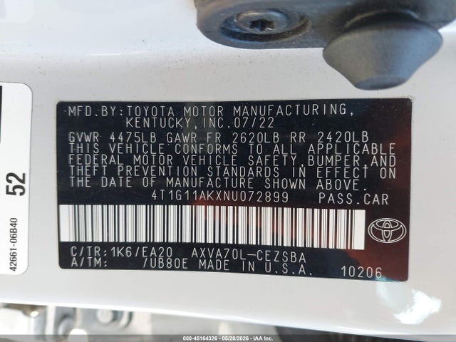 صورة 9 لـ 2022 Toyota CAMRY SE