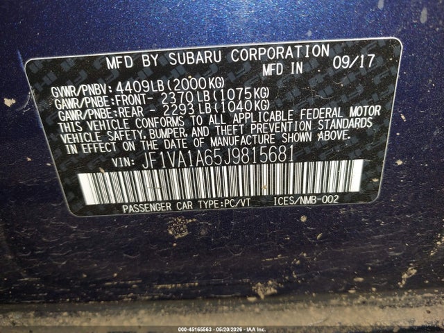 2018 Subaru WRX 照片 9