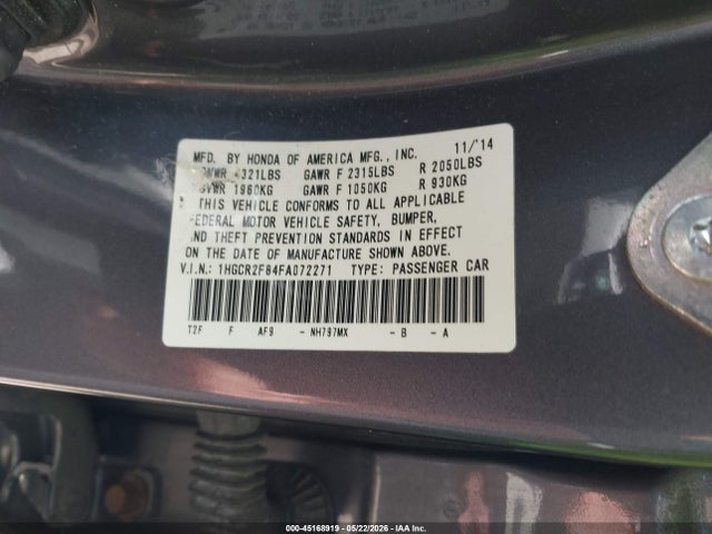 صورة 9 لـ 2015 Honda ACCORD EX-L
