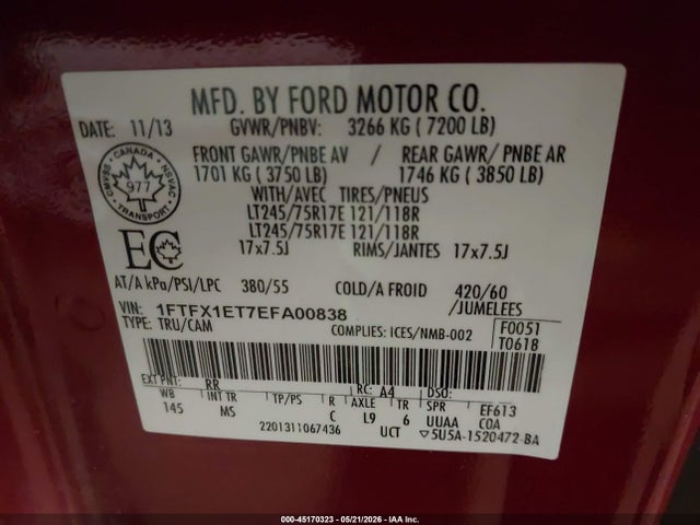 2014 FORD F-150 XLT 照片 9