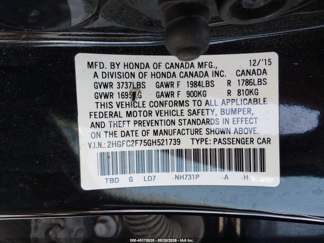 2016 Honda CIVIC EX photo 9