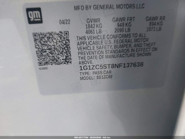 صورة 9 لـ 2022 Chevrolet MALIBU FWD 1FL