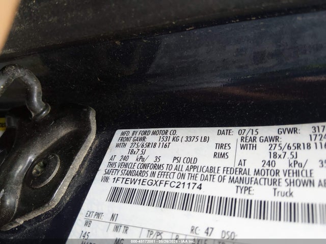 2015 FORD F-150 XLT photo 9