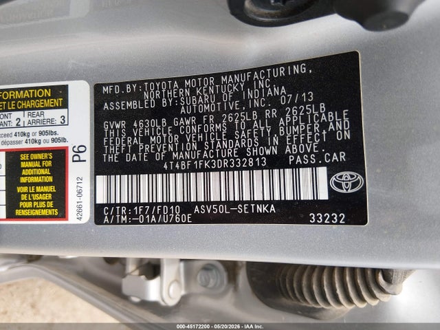 2013 Toyota CAMRY LE 照片 9