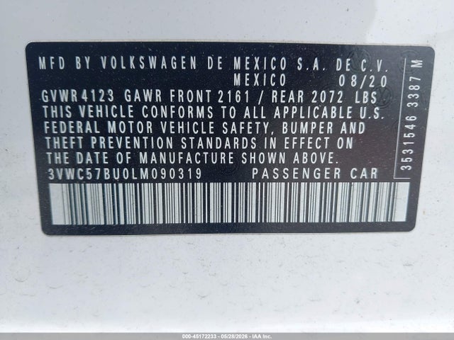 2020 Volkswagen JETTA 1.4T R-LINE/1.4T S/1.4T SE 照片 9