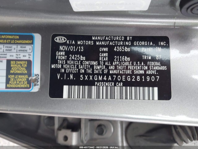 2014 KIA OPTIMA LX photo 9