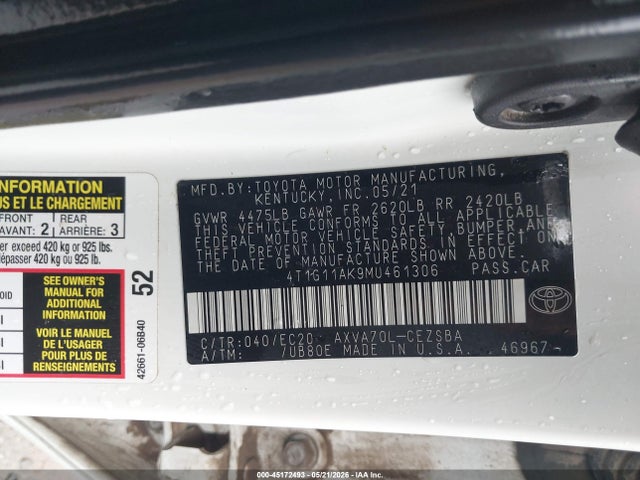 2021 Toyota CAMRY SE NIGHTSHADE EDITION photo 9