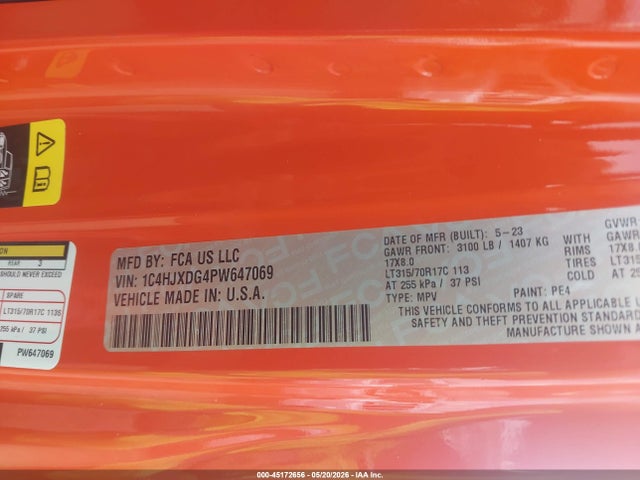 2023 JEEP WRANGLER 4-DOOR HIGH TIDE 4X4 9
