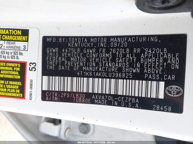 2020 Toyota CAMRY XSE photo 9