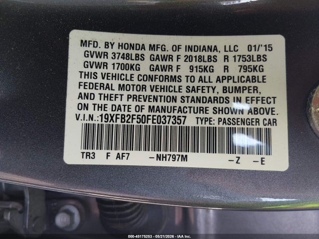 صورة 9 لـ 2015 Honda CIVIC LX