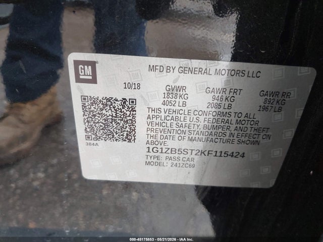 2019 CHEVROLET MALIBU 1LS 9