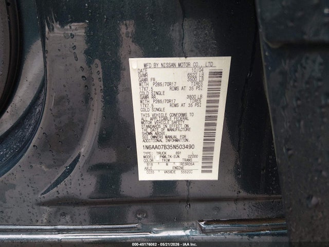 2005 Nissan TITAN SE — фото 9