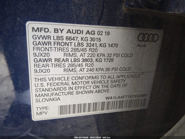 2019 AUDI Q7 55 PREMIUM/55 SE PREMIUM 9