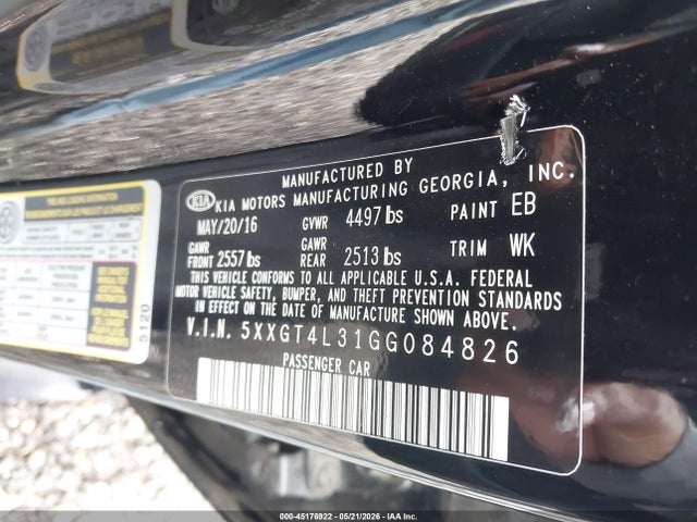 2016 KIA OPTIMA LX photo 9