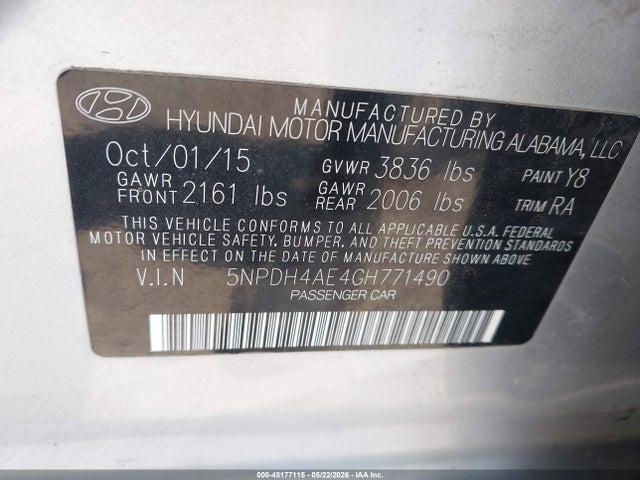 2016 Hyundai ELANTRA SE — миниатюра 9
