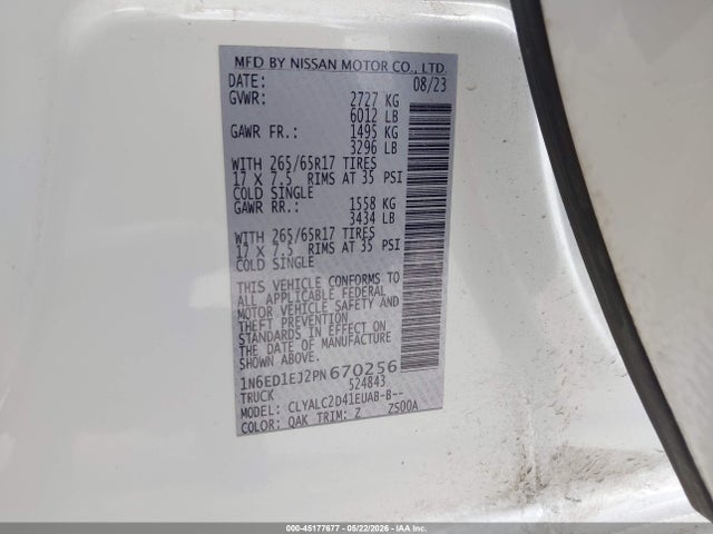 صورة 9 لـ 2023 Nissan FRONTIER SV 4X2