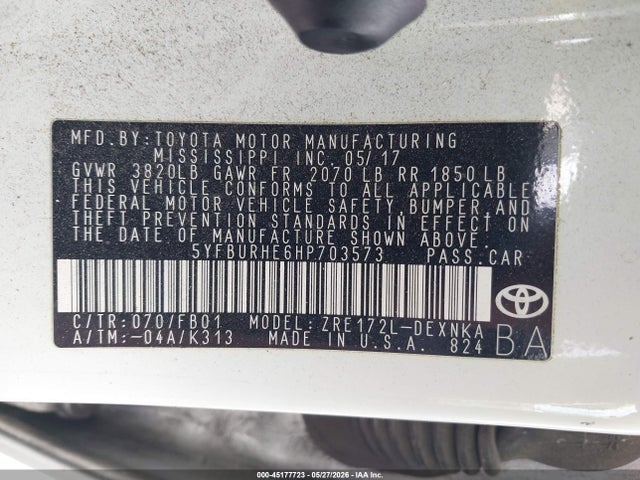 2017 Toyota COROLLA LE 照片 9