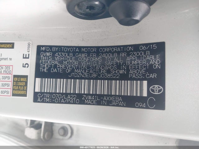 2015 Toyota PRIUS V FIVE — фото 9