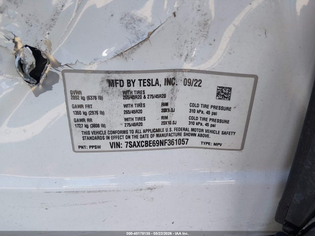 2022 TESLA MODEL X PLAID TRI MOTOR ALL-WHEEL DRIVE 9