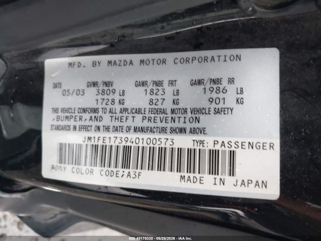 2004 Mazda RX-8 6 SPEED MANUAL — фото 9
