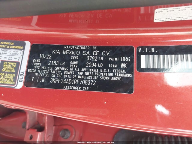 2024 KIA FORTE LXS 照片 9