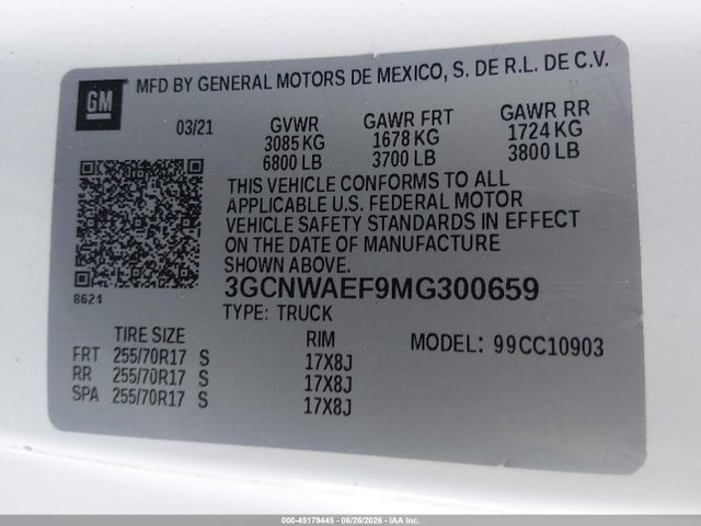 صورة 9 لـ 2021 Chevrolet SILVERADO 1500 2WD LONG BED WT