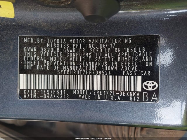 2017 Toyota COROLLA LE 照片 9