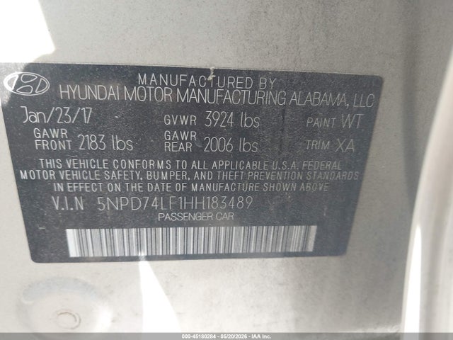 2017 Hyundai ELANTRA SE 照片 9