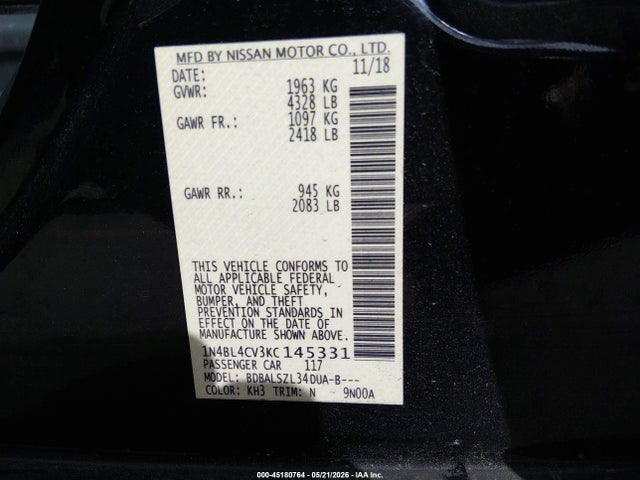 صورة 9 لـ 2019 Nissan ALTIMA 2.5 SR