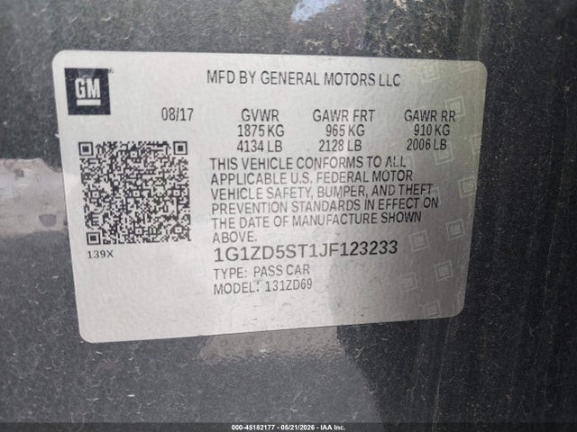 2018 Chevrolet MALIBU LT 照片 9