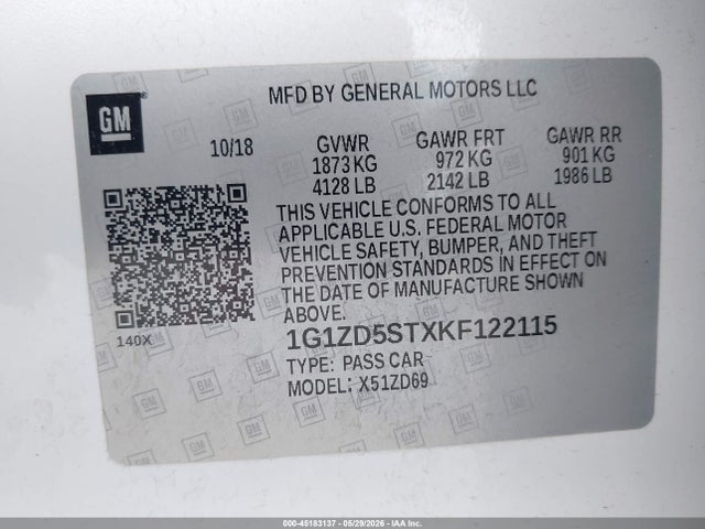 2019 Chevrolet MALIBU LT 照片 9