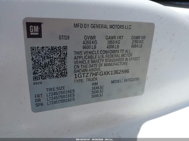 2019 GMC SAVANA 3500 WORK VAN 9