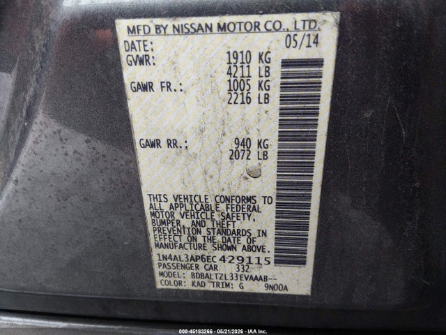 صورة 9 لـ 2014 Nissan ALTIMA 2.5 SV
