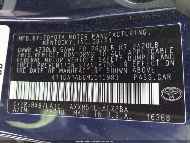 2021 Toyota AVALON LIMITED HYBRID photo 9