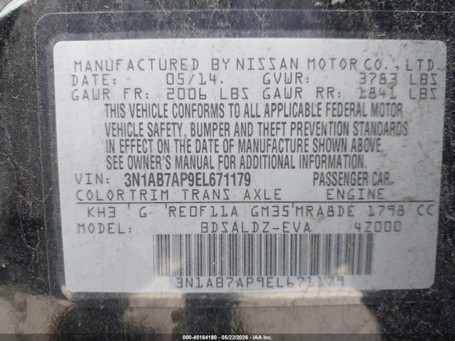 NISSAN SENTRA FE+ S/FE+ SV/S/SL/SR/SV - 9