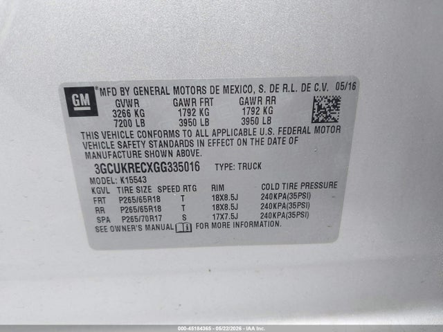 2016 Chevrolet SILVERADO 1500 2LT 照片 9