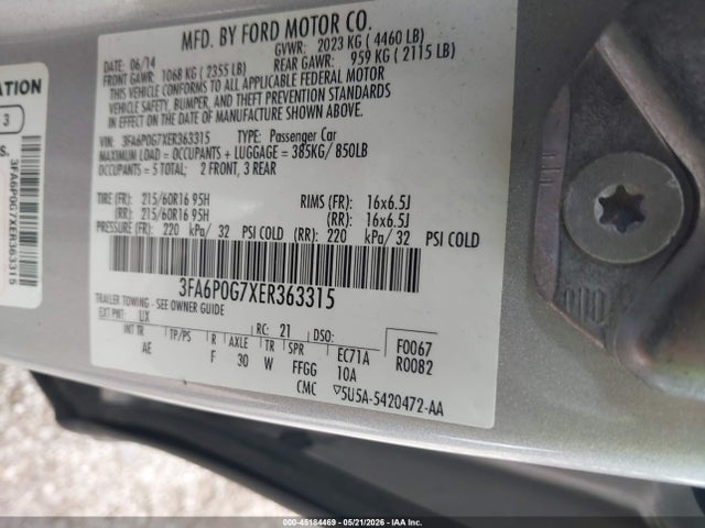 صورة 9 لـ 2014 FORD FUSION S