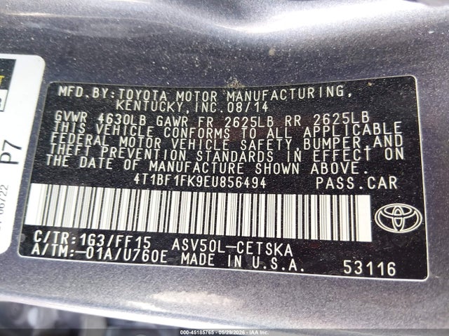 صورة 9 لـ 2014 Toyota CAMRY SE