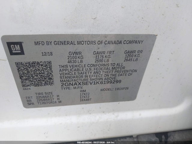 2019 CHEVROLET EQUINOX LS 9