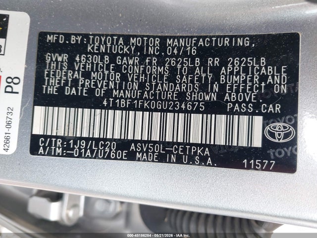 2016 Toyota CAMRY XSE — фото 9