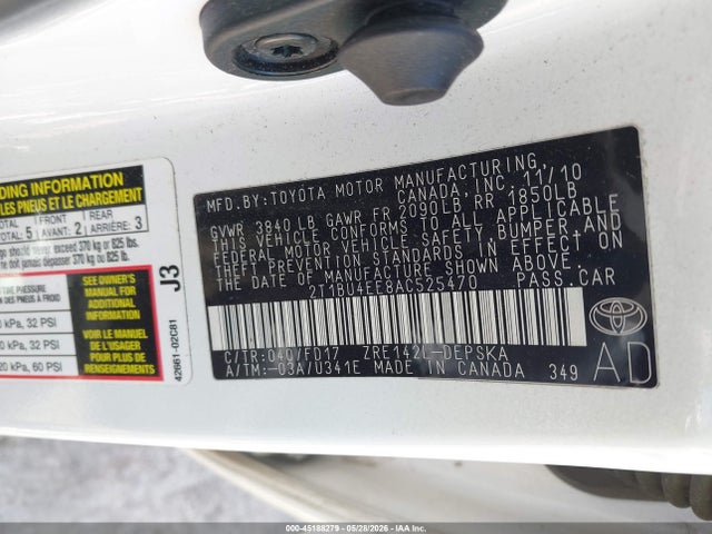 2010 Toyota COROLLA S photo 9