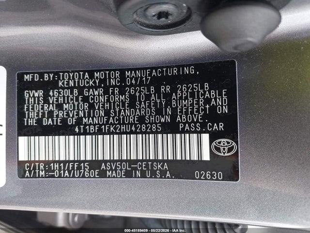 2017 Toyota CAMRY SE 照片 9