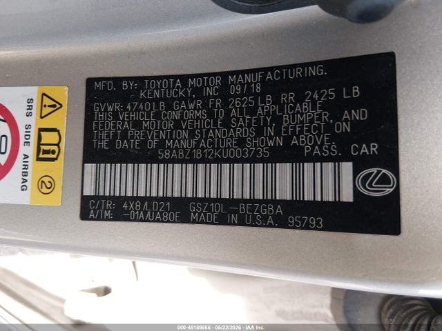 2019 LEXUS ES 350 9