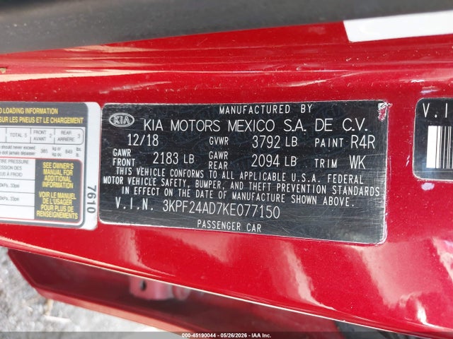صورة 9 لـ 2019 KIA FORTE LXS