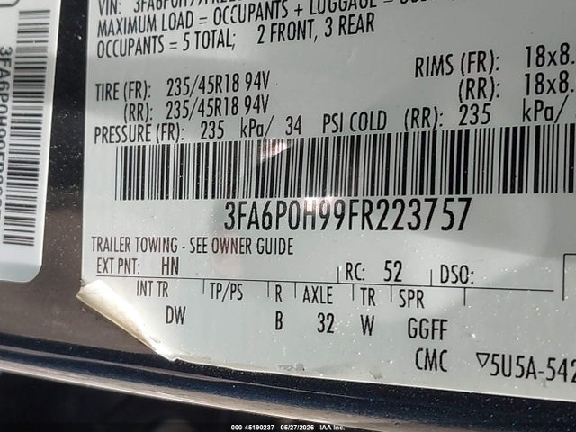 2015 FORD FUSION SE — фото 9